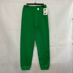 Deadstock Vintage 90’s Russell Athletic Sweatpants Size Medium Green Blank
